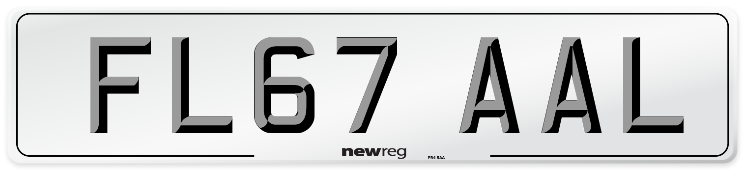 FL67 AAL Number Plate from New Reg